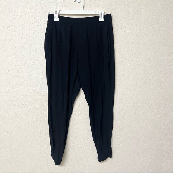 Ibkul Men's City Jogger Elastic Waist Golf Pant Black Reflective Nylon Size M - Picture 1 of 6